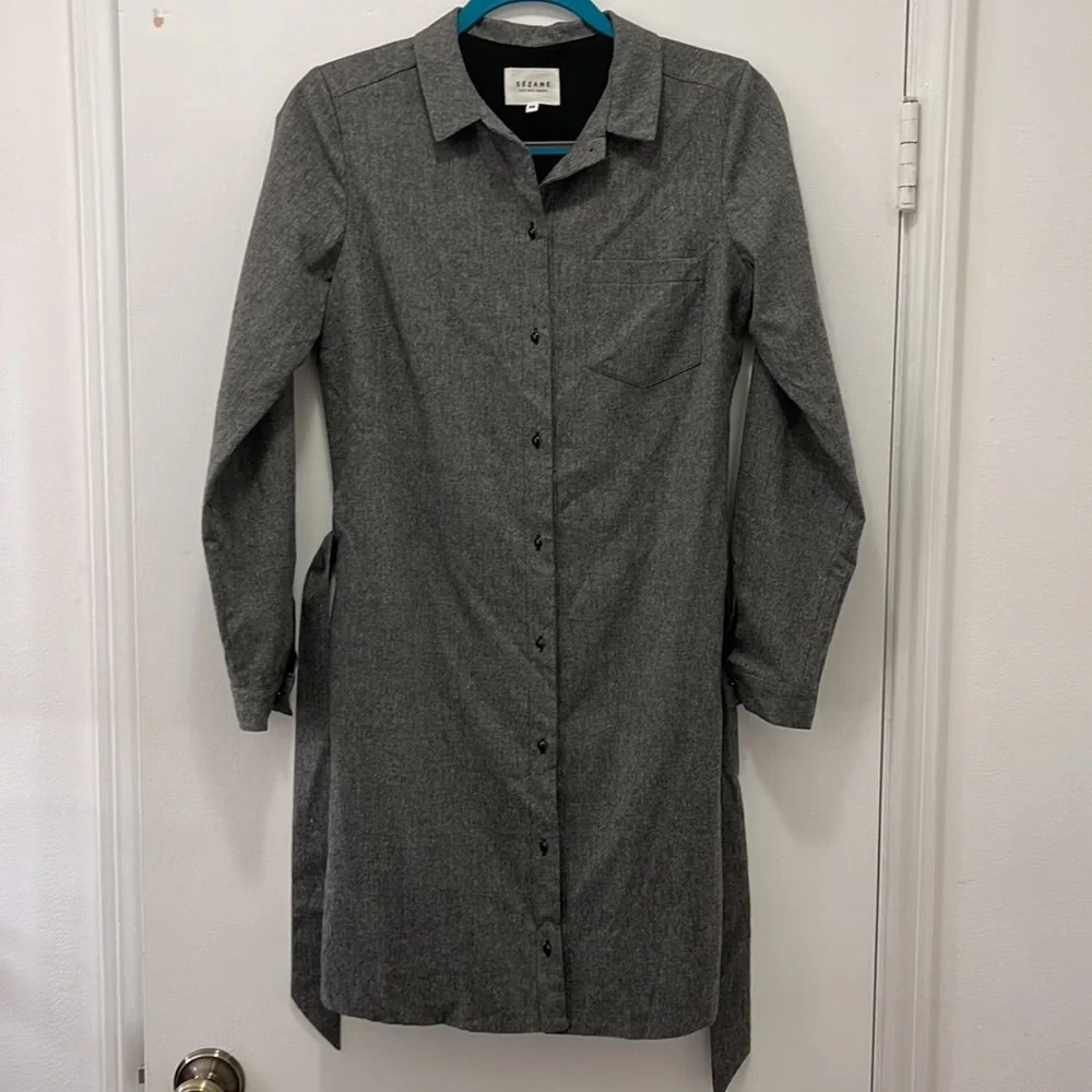 Sezane Grey Camilla Dress, 4 (36) - Picture 3 of 6